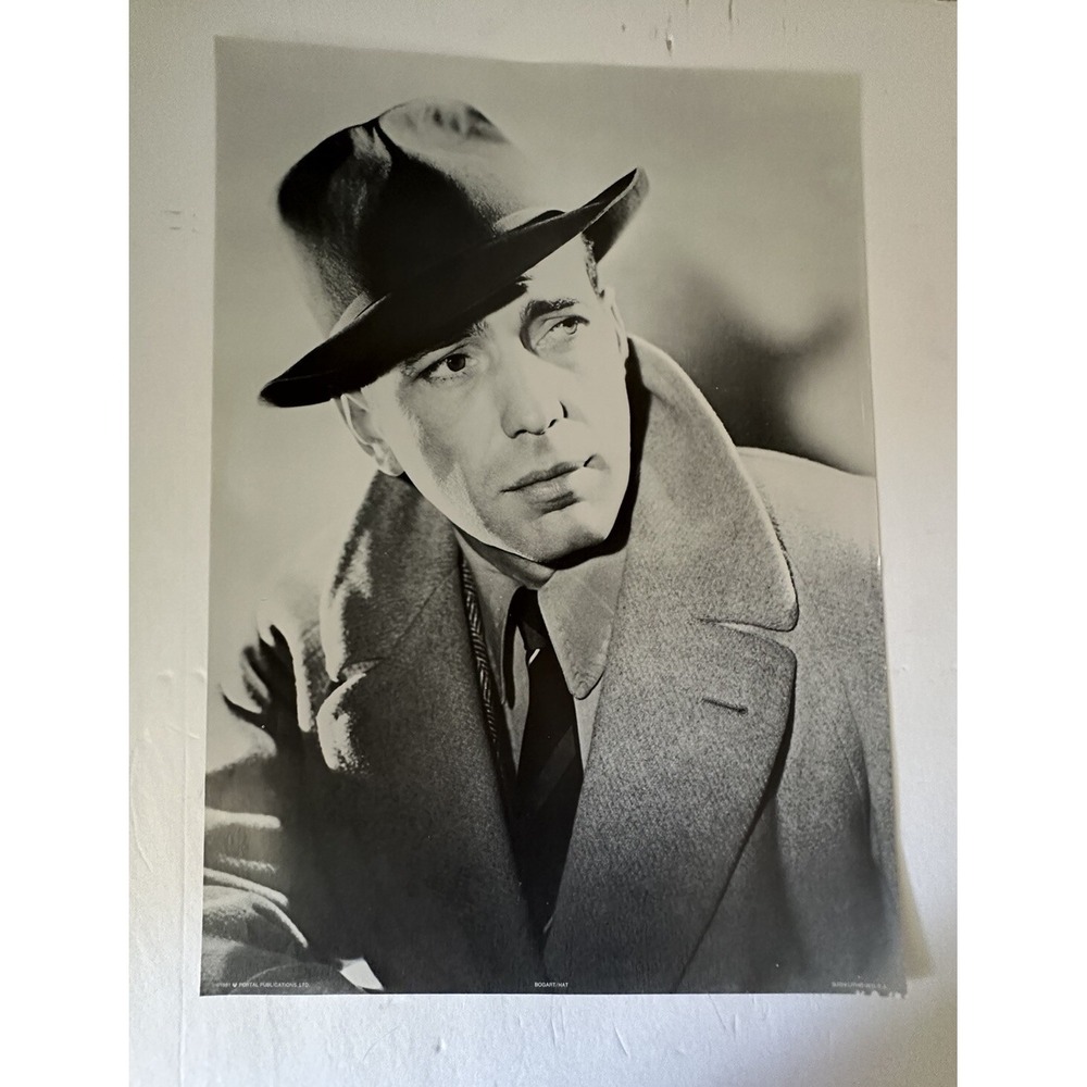 Humphrey Bogart Hat Poster 1981 Poster 20x28 Black White Portal Publications‎